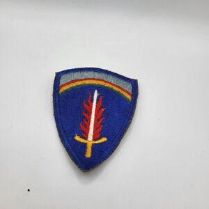 US Army Signal Corps WWII Korea Patch Shoulder  Rare Rainbow Fire Sword 3.5 in